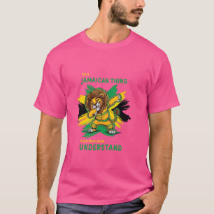 It's a Jamaican thing dabbing Rasta Reggae Lion ja T-Shirt