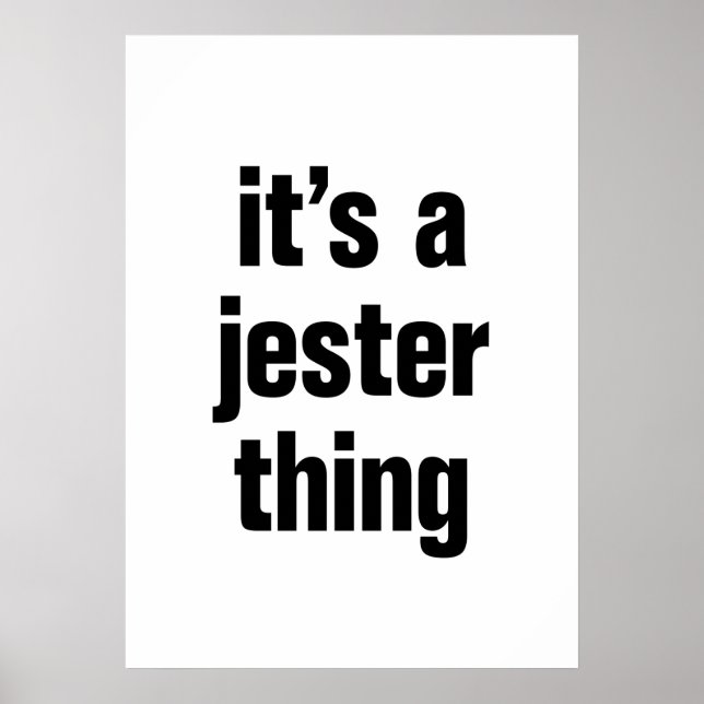 its a jester thing poster (Front)