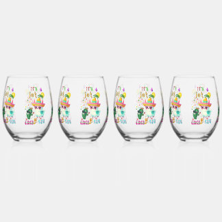 It's A Joy Cinco De Mayo Stemless Wine Glass