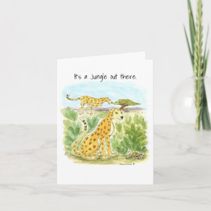It's a Jungle Cheetah Note Card
