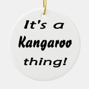 It's a kangaroo thing! ceramic tree decoration