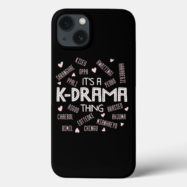 ItS A KDrama Thing Korean Words Tee Case-Mate iPhone Case (Back)