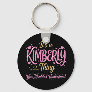 It's A Kimberly Thing Pink Gold Women Gift Key Ring