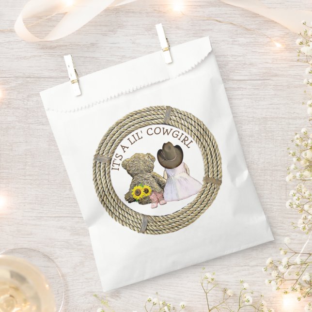 It's a Lil' Cowgirl Baby Shower    Favour Bags (Clipped)