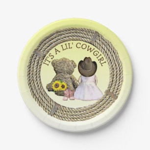 It's a Lil' Cowgirl Baby Shower    Paper Plate
