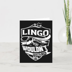 Its A Lingo Thing Gifts  Card