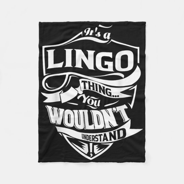 Its A Lingo Thing Gifts  Fleece Blanket (Front)