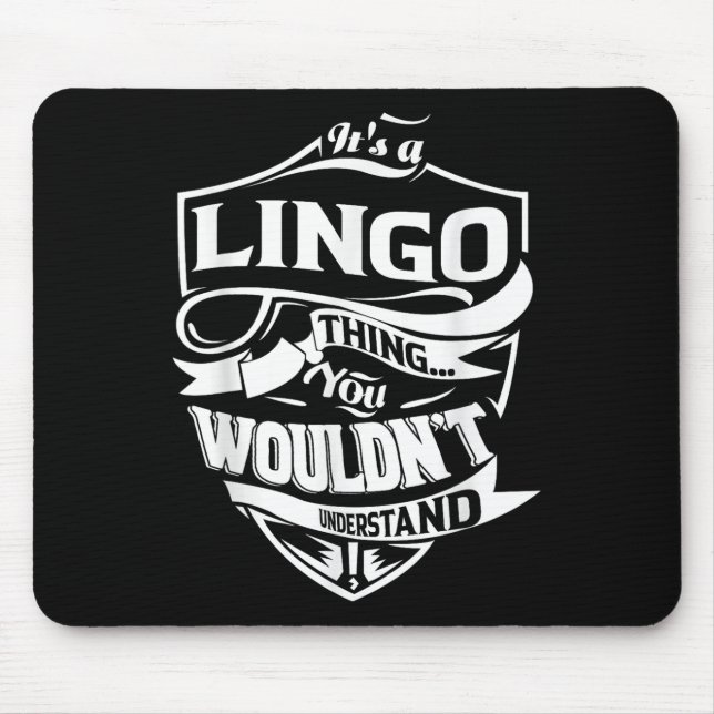 Its A Lingo Thing Gifts  Mouse Mat (Front)
