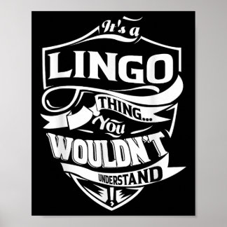 Its A Lingo Thing Gifts Poster