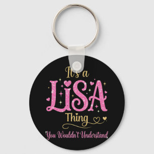 It's A Lisa Thing Pink Gold Women Gift Key Ring