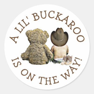 It's a Little Cowboy Baby Shower Stickers