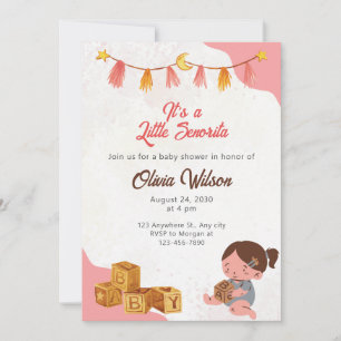 It's a little senorita Baby Shower Invitation