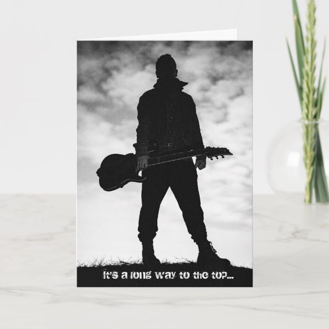 It's a Long Way to The Top Guitarist Birthday Card (Front)