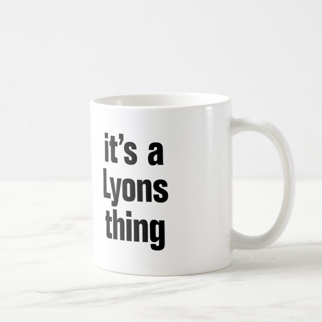 its a lyons thing coffee mug (Right)