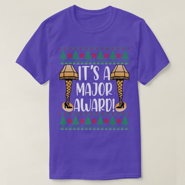 I'ts A Major Award Funny Christmas Fragile Leg Lam T-Shirt (Design Front)
