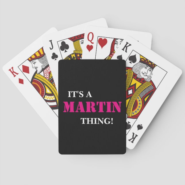 IT'S A MARTIN THING! PLAYING CARDS (Back)