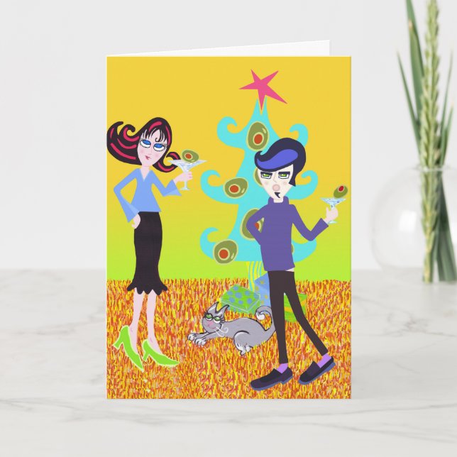 It's a Martini Christmas Holiday Card (Front)