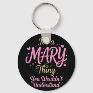 It's A Mary Thing Gold Pink Gift For Women Key Ring