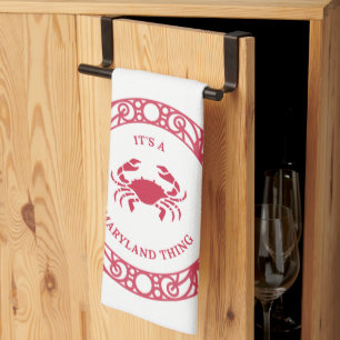 It's a Maryland Thing – Chesapeake Bay Crabs Tea Towel