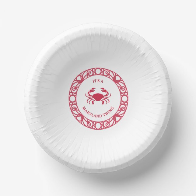 IT'S A MARYLAND THING (CRABS) PAPER PLATE (Front)