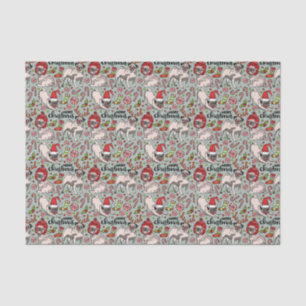 It's A Merry Pug Christmas Pattern Tissue Paper