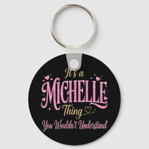 It's A Michelle Thing Pink Gold Women Gift Key Ring