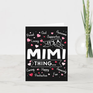 It's A Mimi Thing Funny Sayings Cute Grandma Mothe Card