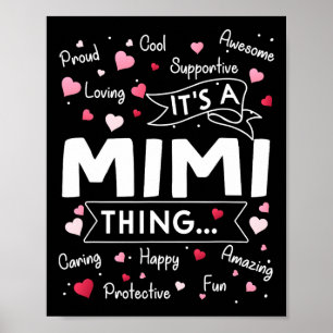 It's A Mimi Thing Funny Sayings Cute Grandma Mothe Poster