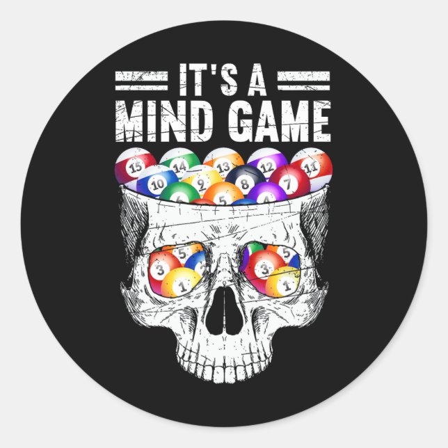 It's A Mind Game  Classic Round Sticker (Front)