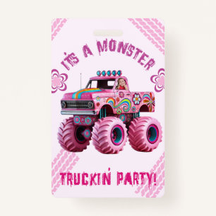 It's a Monster Truckin' Party Custom Photo  ID Badge