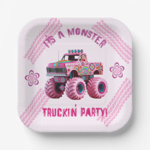 It's a Monster Truckin' Party Custom Photo  Paper Plate