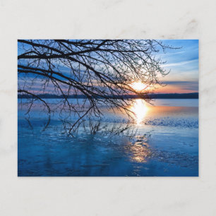 It's A New Day Over the River, Beautiful Sunrise  Postcard