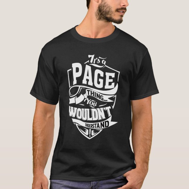 It's A Page Thing T-Shirt (Front)