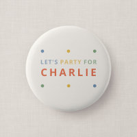It's a Party Colour Pop Party Guest Button Badge