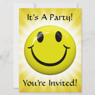 It's A Party! Happy Face Invitation