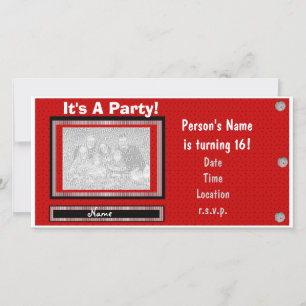 It's A Party Photo Invitation Template