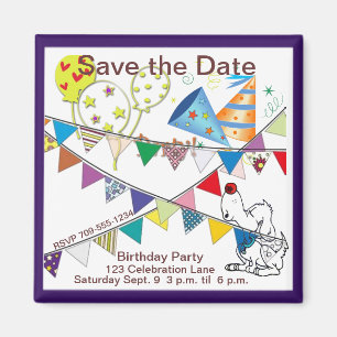It's a Party Save the Date Magnet