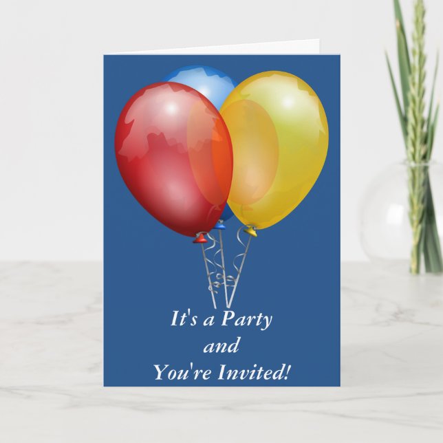 It's a Party You're Invited Personalised Card (Front)