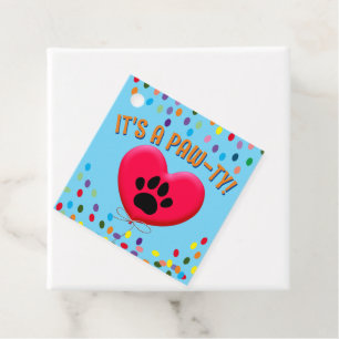 It's A Paw-Ty Dog Party Favour Tags