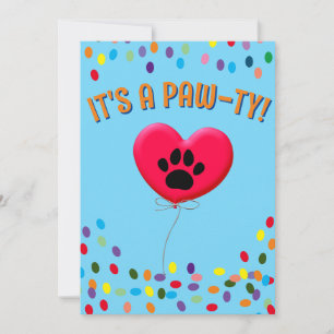 It's A Paw-Ty Dog Party Invitation