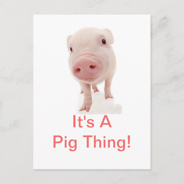 It's A Pig Thing Postcard (Front)