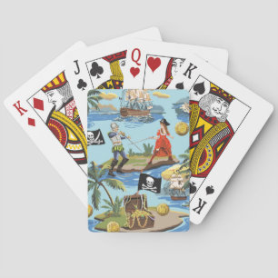 "It's a Pirate's Life Paint by Number Style Playing Cards