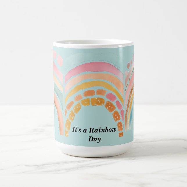 It's a Rainbow Day 3-Image Coffee Mug (Center)