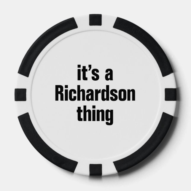 its a richardson thing poker chips (Front)