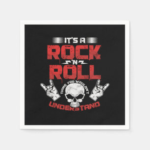 Its A Rock N Roll Thing Rock Music Guitarist Bass Napkin