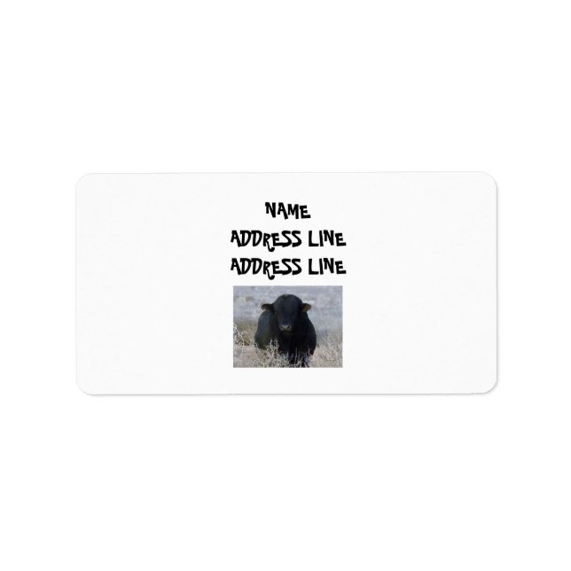 It's a Roundup! Cattle - Bull Return Address Label (Front)