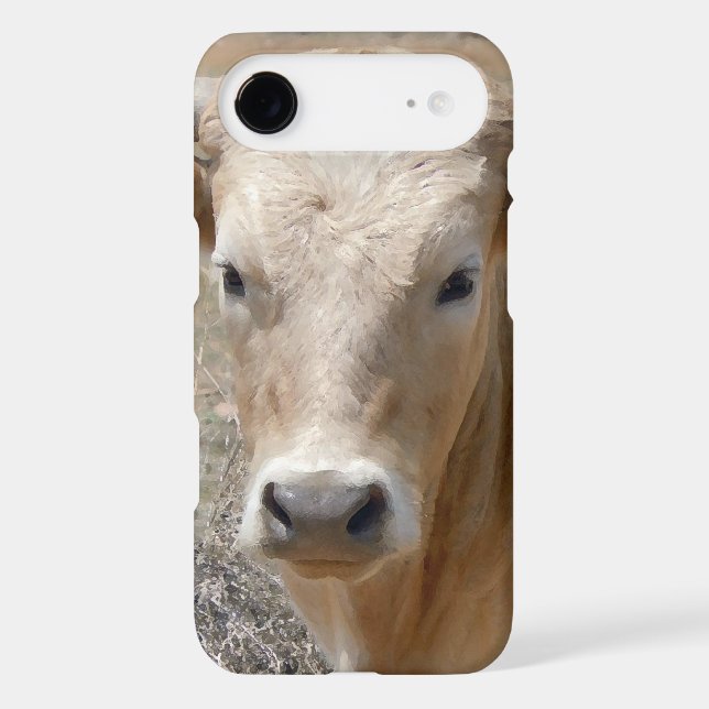 It's a Roundup! White Charolais Cattle Cow Face Case-Mate iPhone Case (Back)