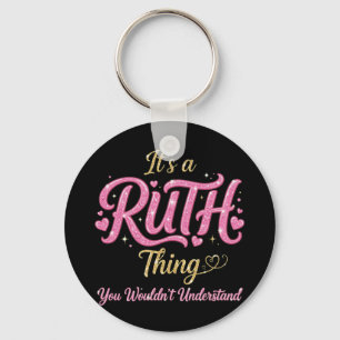 It's A Ruth Thing Pink Gold Women Gift Key Ring