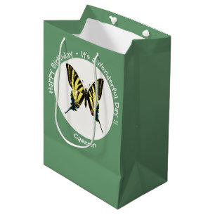 It's a Scarce Swallowtail Butterfly Birthday Party Medium Gift Bag