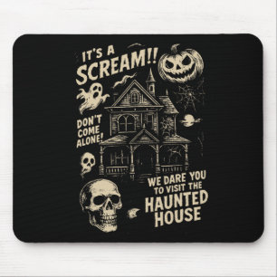 It's A Scream Haunted House Halloween Spooky Seaso Mouse Mat